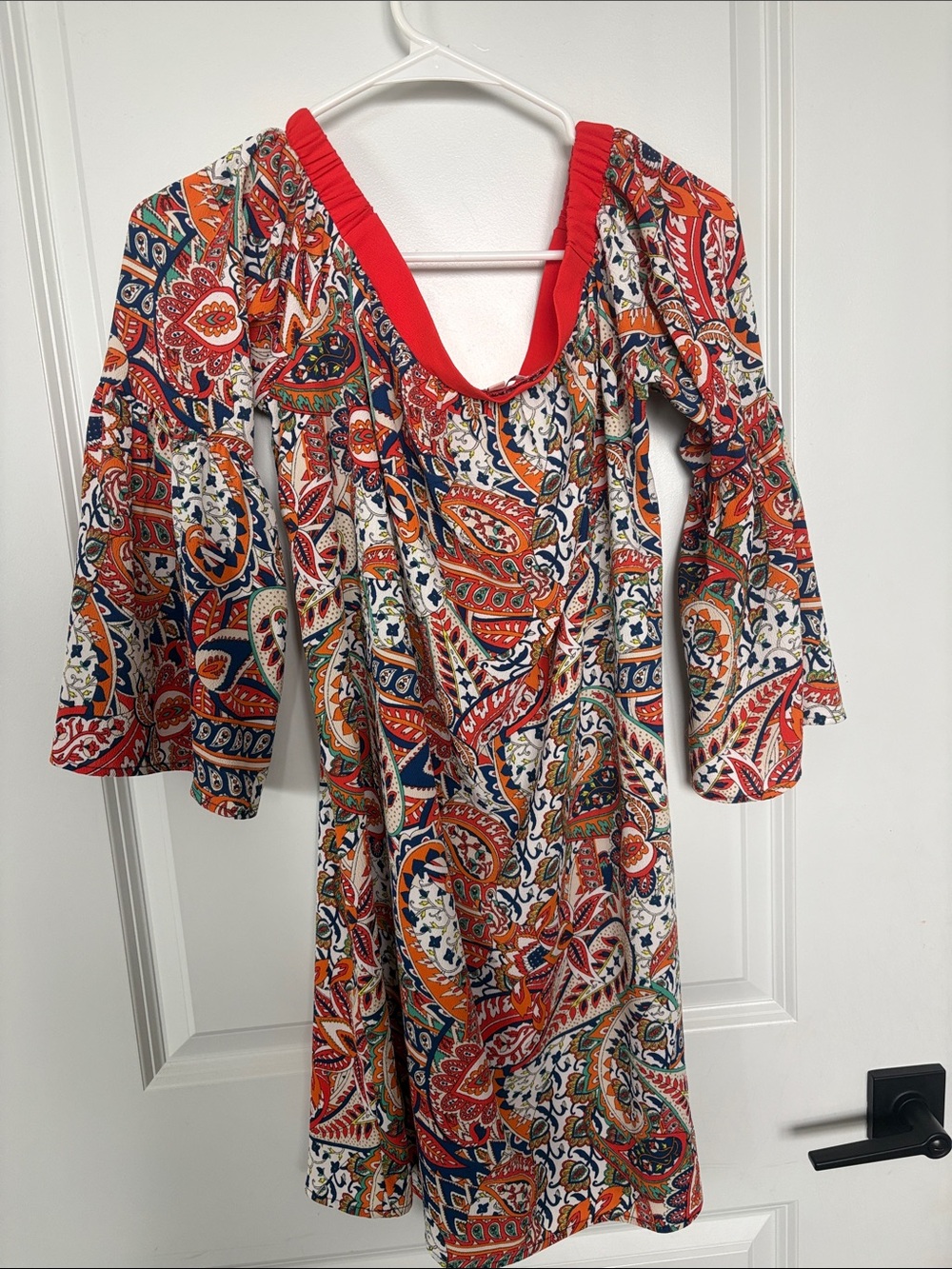 Women's orange Paisley Dress